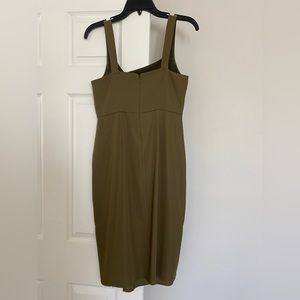Women’s Olive Green A Line, Midi Cocktail dress (size 6)